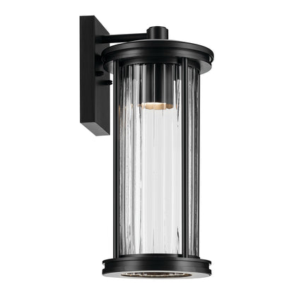 KICHLER 59023BKDS Barras One Light Outdoor Wall Mount Black