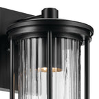 KICHLER 59023BKDS Barras One Light Outdoor Wall Mount Black