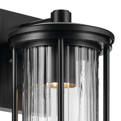 KICHLER 59023BKDS Barras One Light Outdoor Wall Mount Black
