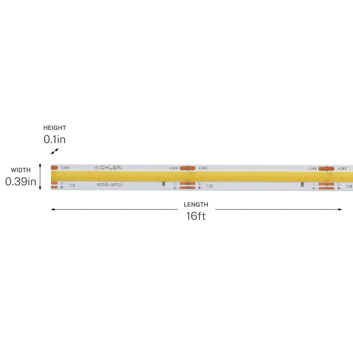 KICHLER 6COB116HTUNWH Tunable Dry Tape 24V Led Tape Light White