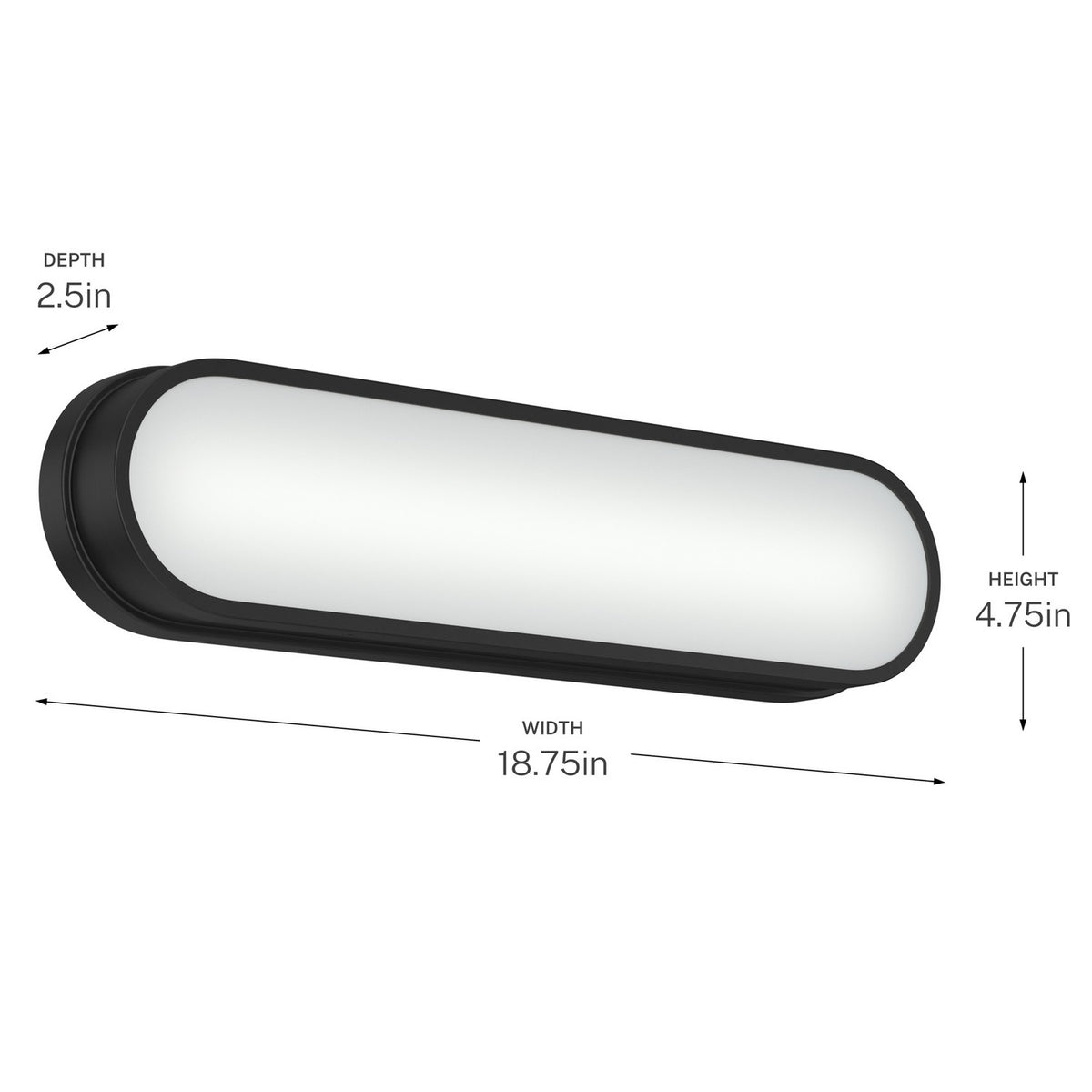 KICHLER 55246BKLED Daines Bath Bar