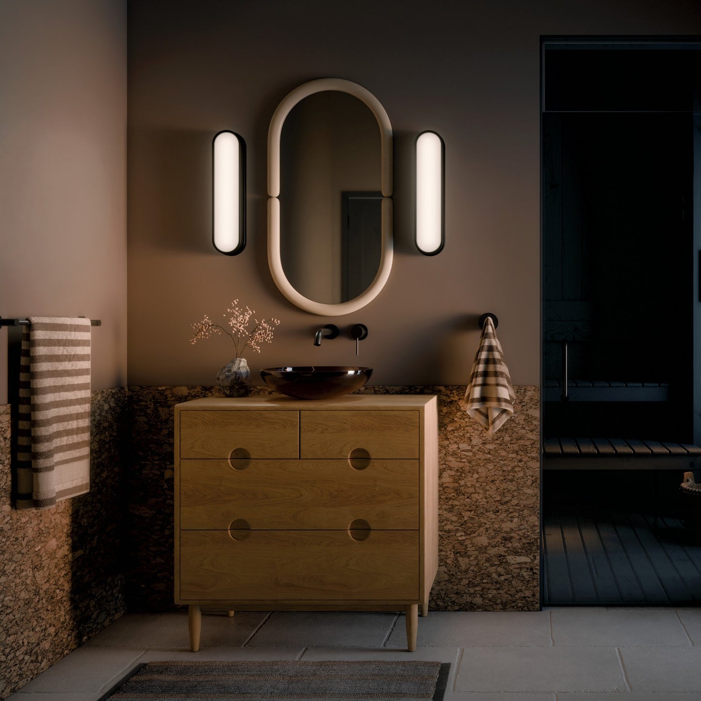 KICHLER 55246BKLED Daines Bath Bar
