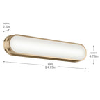 KICHLER 55247CPZLED Daines Bath Bar