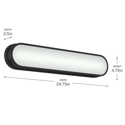 KICHLER 55247BKLED Daines Bath Bar