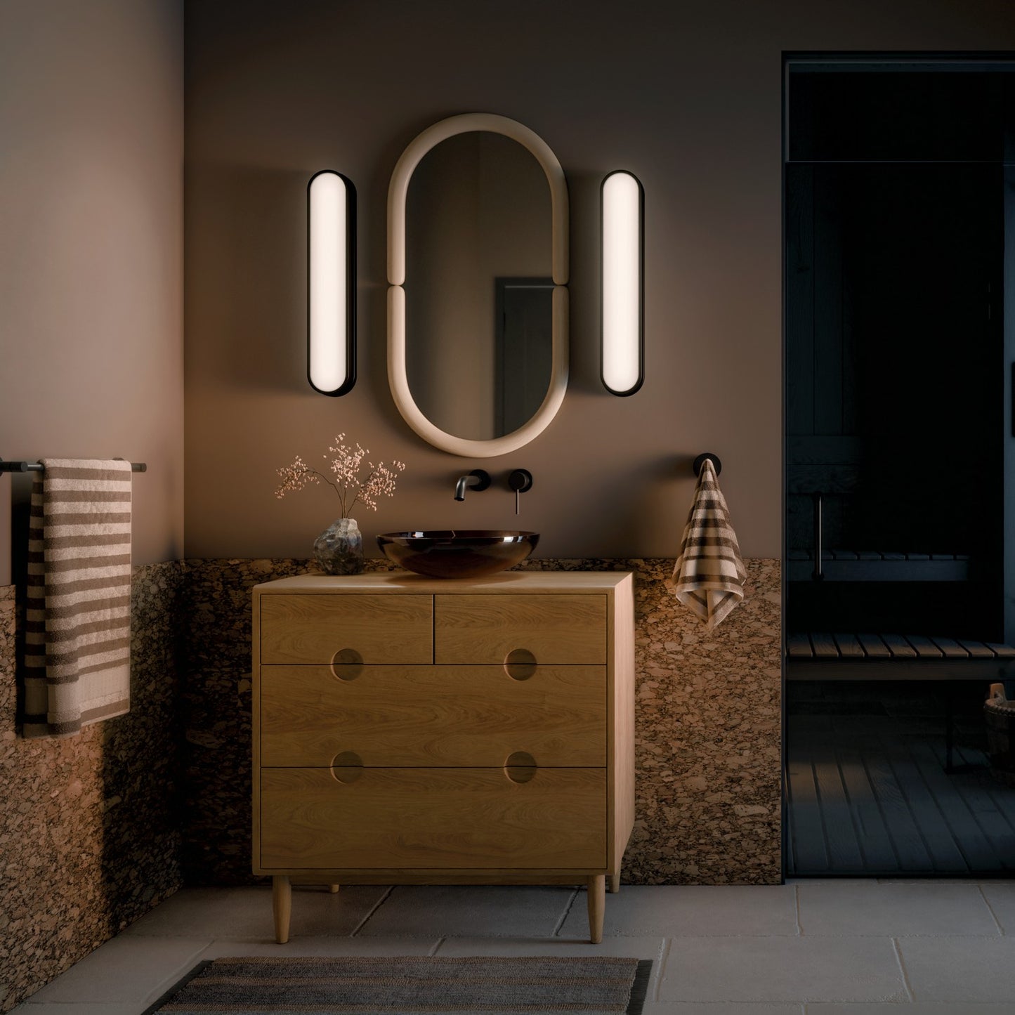 KICHLER 55247BKLED Daines Bath Bar