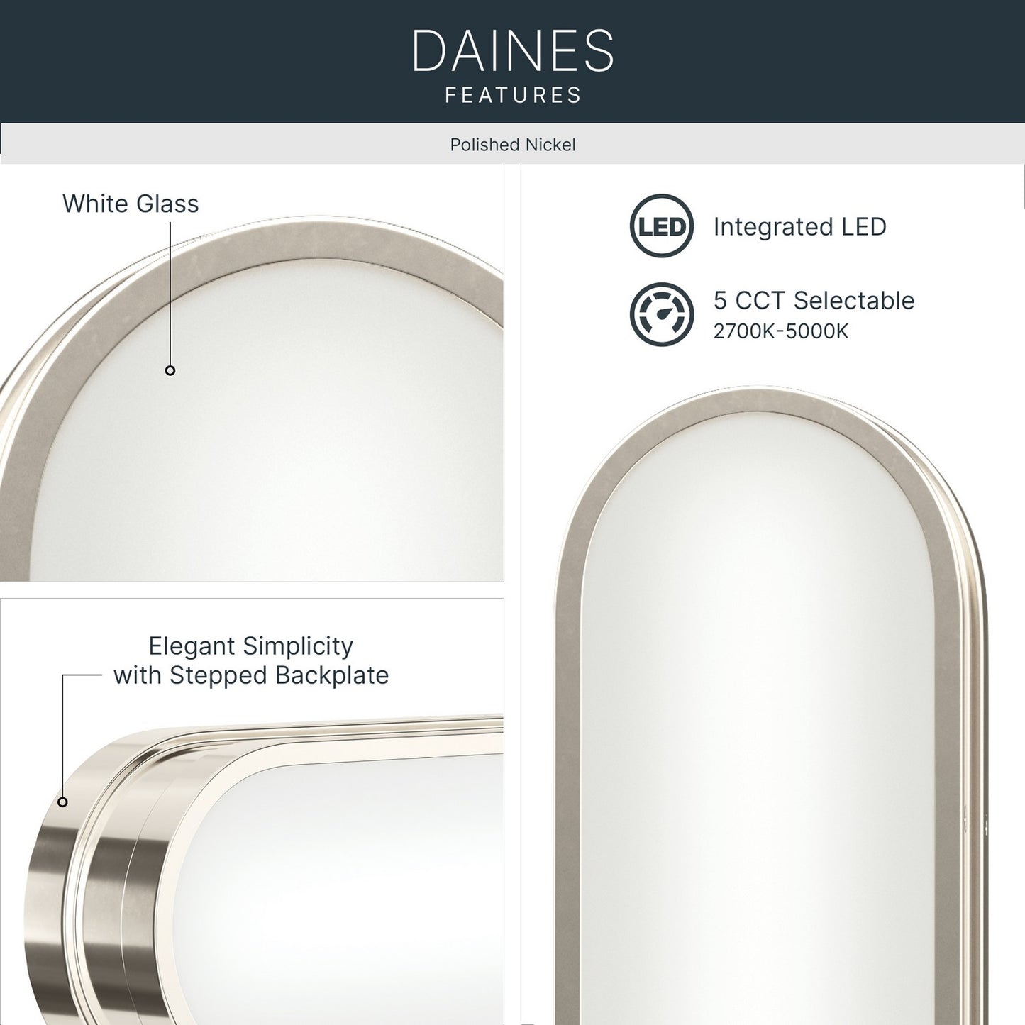 KICHLER 55247PNLED Daines Bath Bar