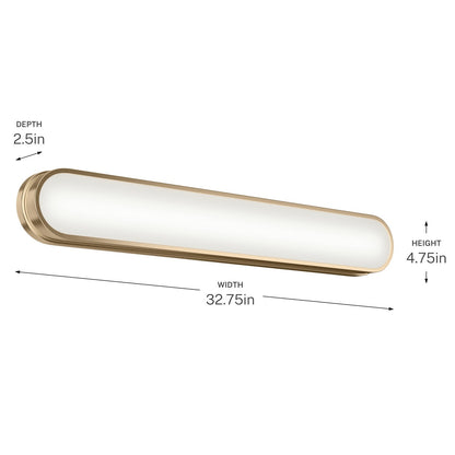 KICHLER 55248CPZLED Daines Bath Bar