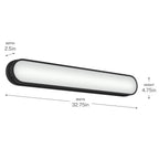 KICHLER 55248BKLED Daines Bath Bar