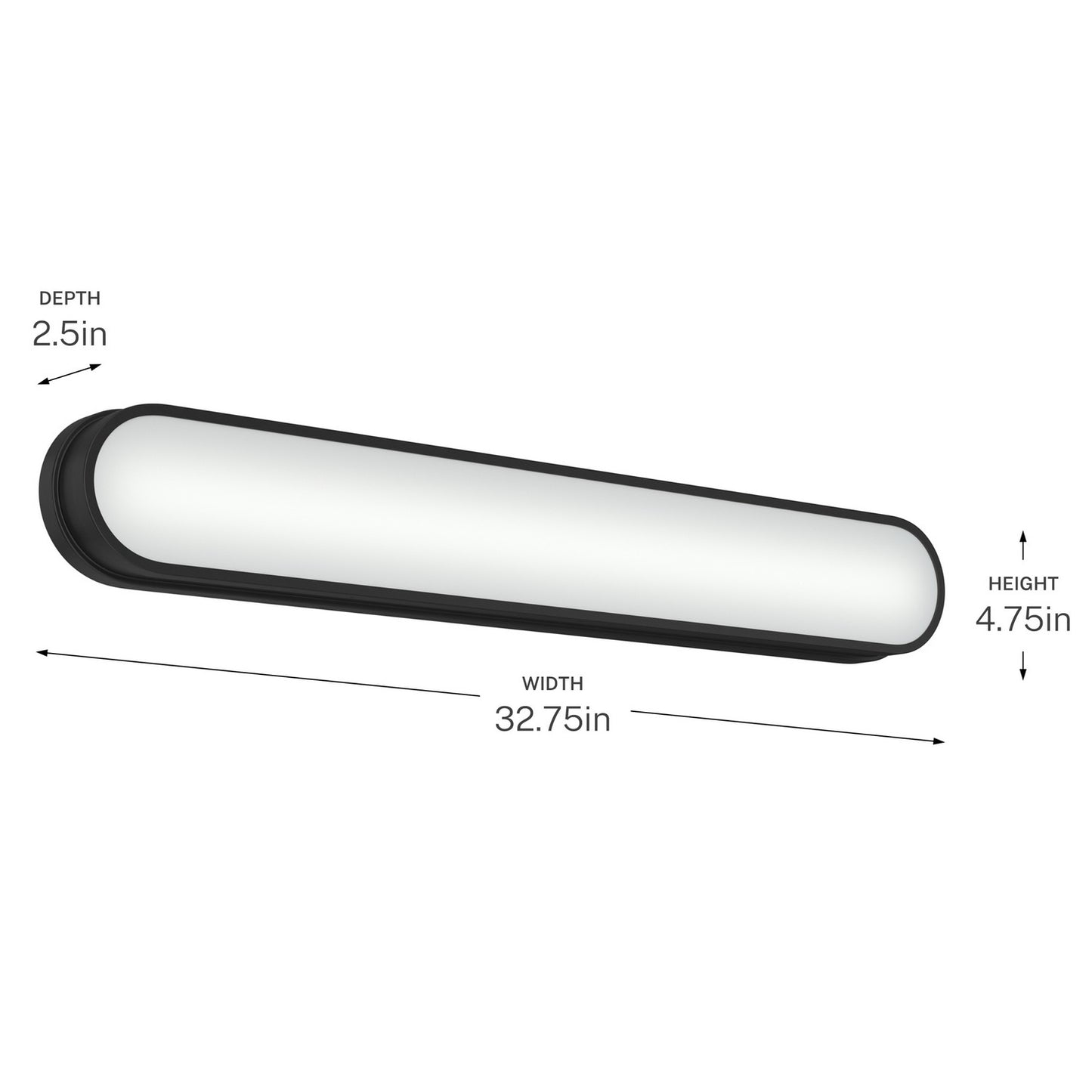 KICHLER 55248BKLED Daines Bath Bar