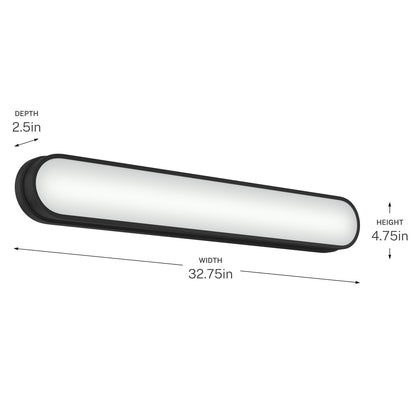 KICHLER 55248BKLED Daines Bath Bar