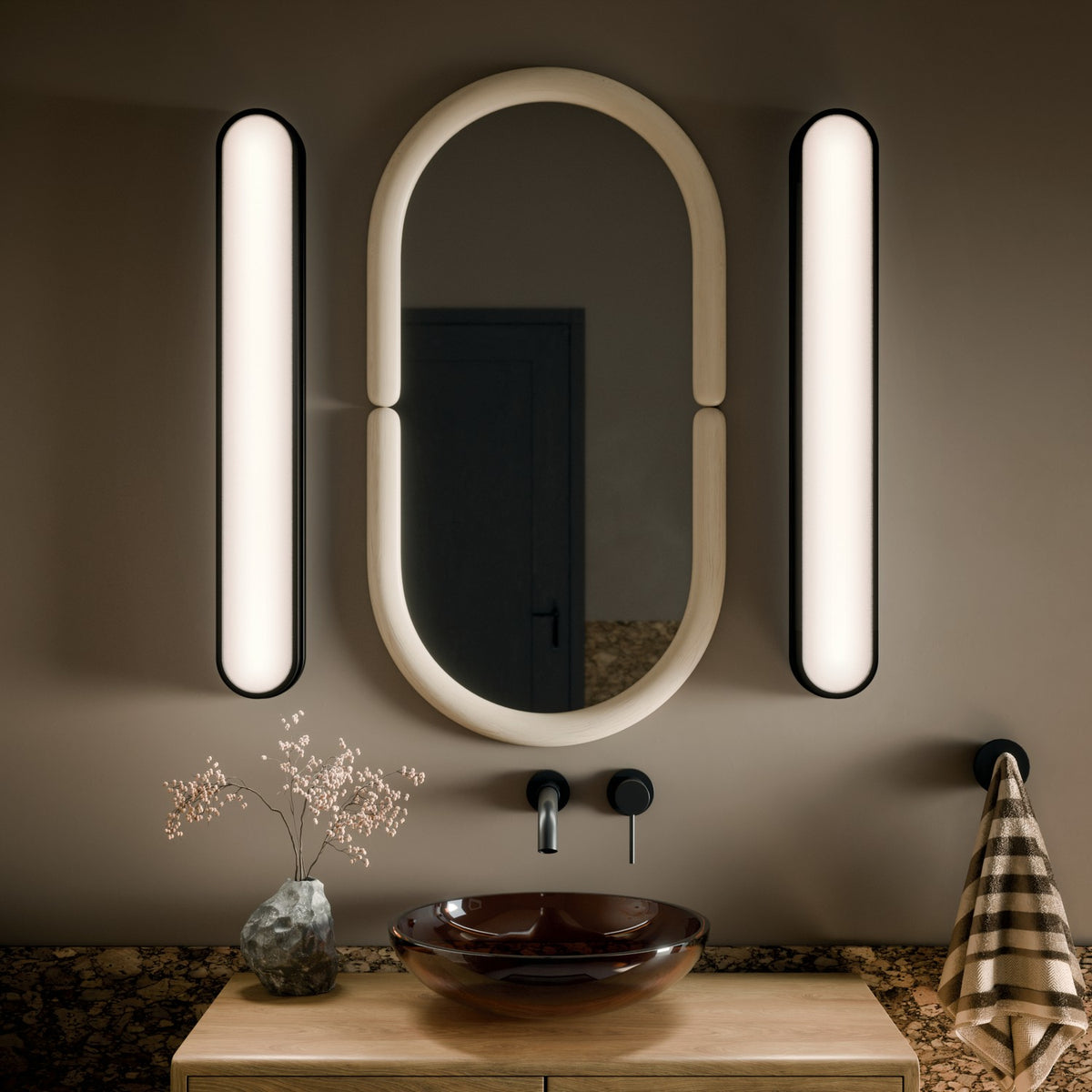 KICHLER 55248BKLED Daines Bath Bar