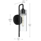 KICHLER 55250BK Niccol One Light Wall Sconce