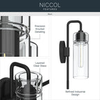 KICHLER 55250BK Niccol One Light Wall Sconce