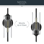 KICHLER 55250BK Niccol One Light Wall Sconce