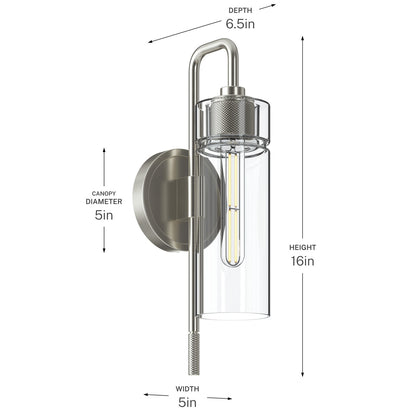 KICHLER 55250NI Niccol One Light Wall Sconce
