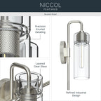 KICHLER 55250NI Niccol One Light Wall Sconce