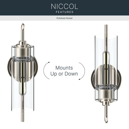 KICHLER 55250PN Niccol One Light Wall Sconce