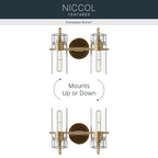 KICHLER 55251CPZ Niccol Two Light Bath