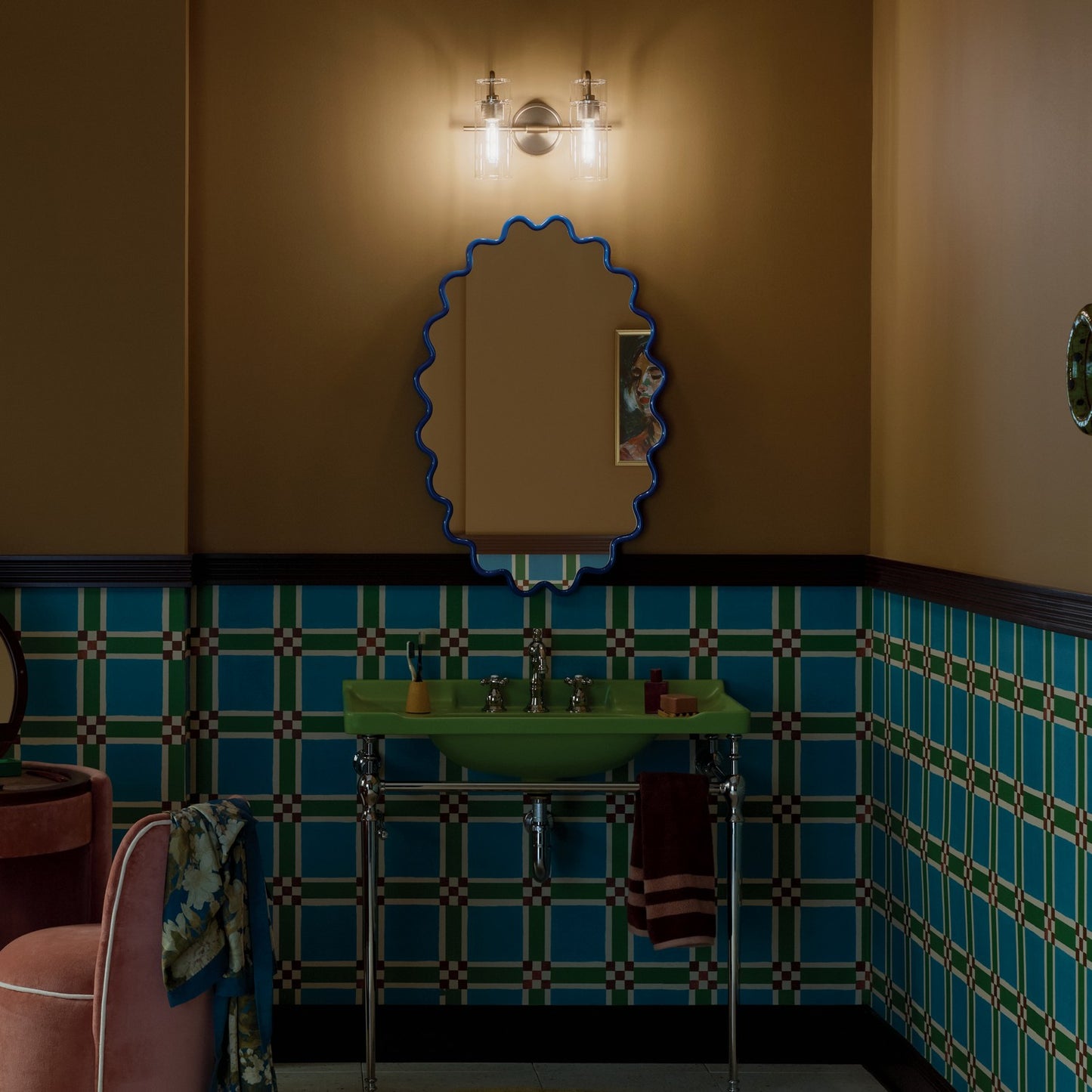 KICHLER 55251CPZ Niccol Two Light Bath
