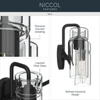 KICHLER 55251BK Niccol Two Light Bath