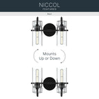 KICHLER 55251BK Niccol Two Light Bath