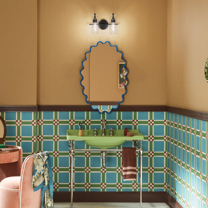 KICHLER 55251BK Niccol Two Light Bath