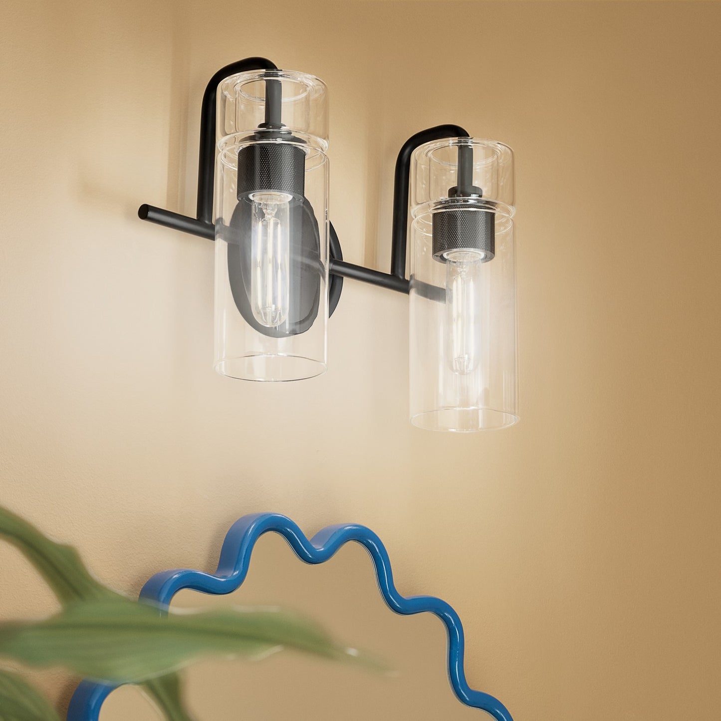 KICHLER 55251BK Niccol Two Light Bath