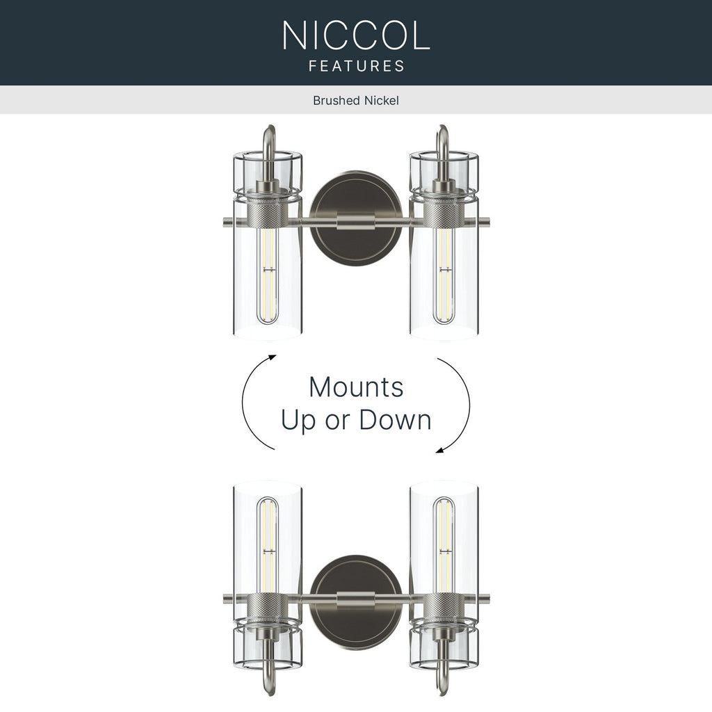 KICHLER 55251NI Niccol Two Light Bath