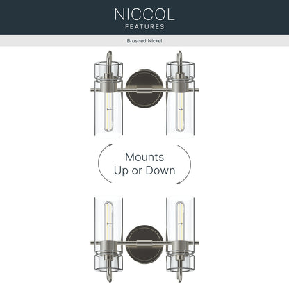 KICHLER 55251NI Niccol Two Light Bath