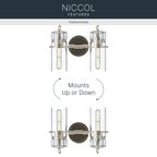 KICHLER 55251PN Niccol Two Light Bath