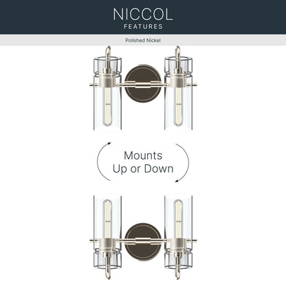 KICHLER 55251PN Niccol Two Light Bath