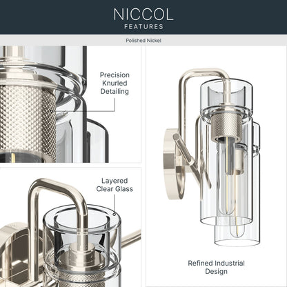 KICHLER 55251PN Niccol Two Light Bath