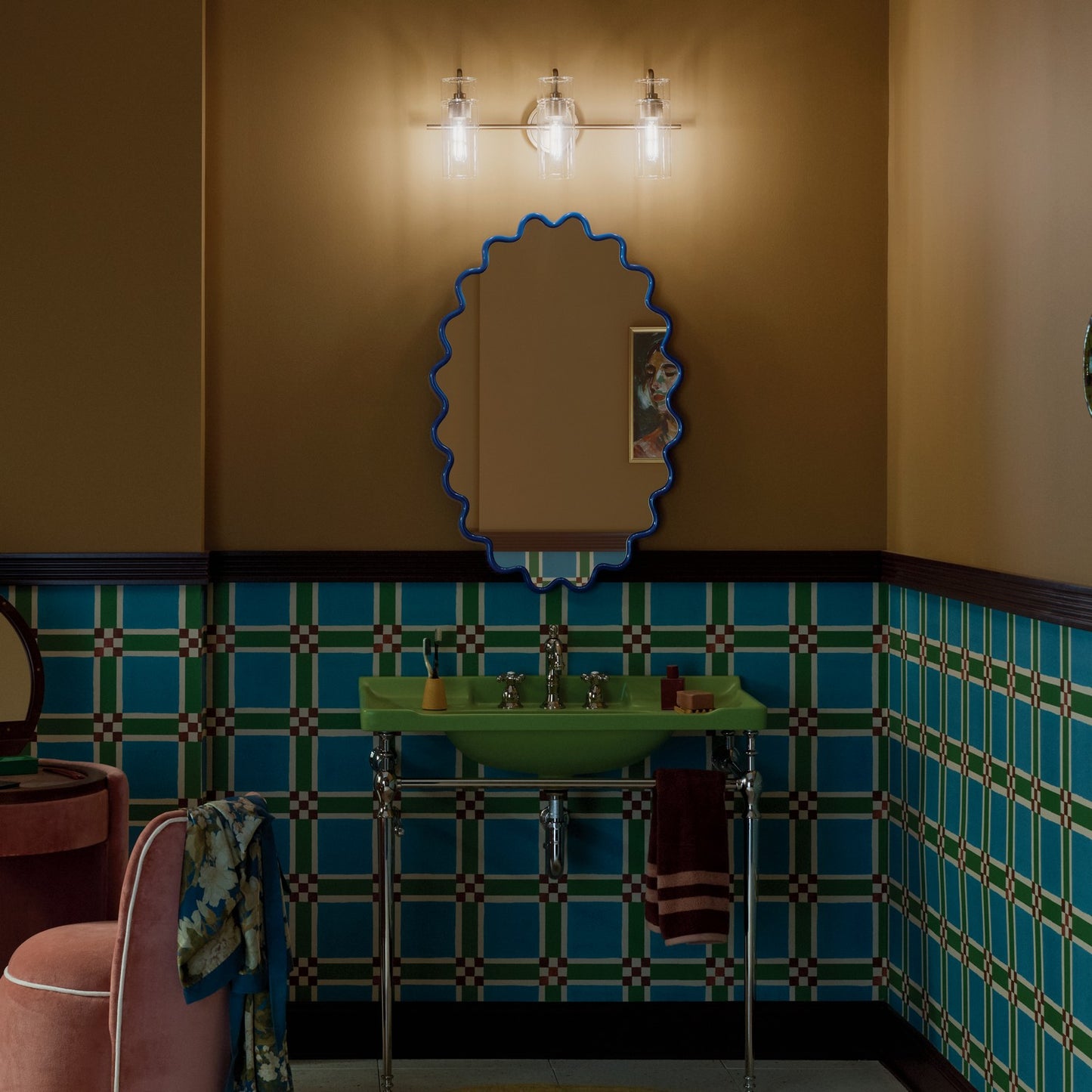 KICHLER 55252CPZ Niccol Three Light Bath