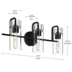 KICHLER 55252BK Niccol Three Light Bath
