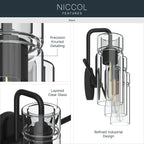 KICHLER 55252BK Niccol Three Light Bath
