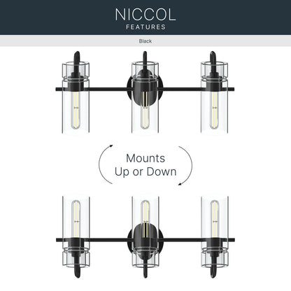 KICHLER 55252BK Niccol Three Light Bath
