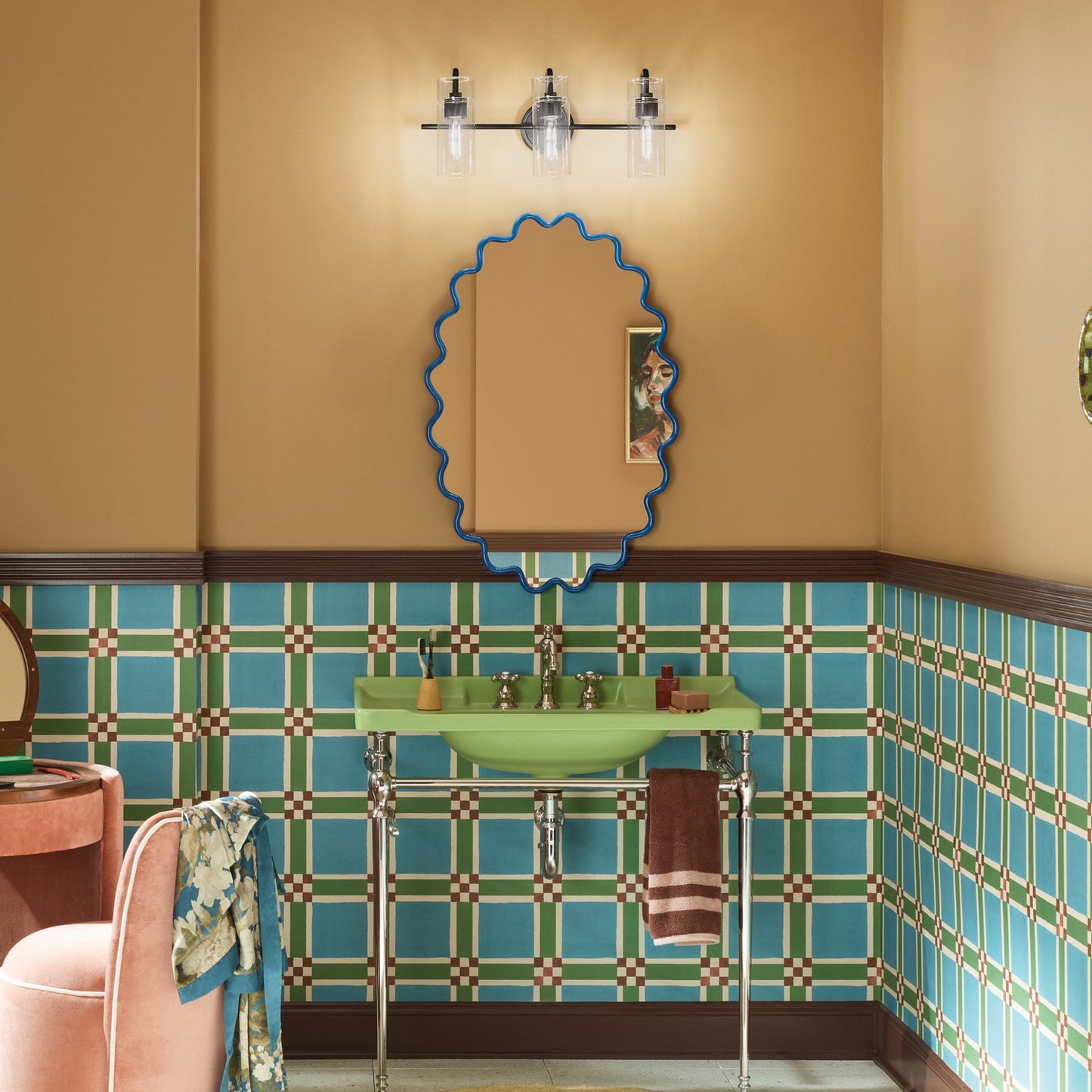 KICHLER 55252BK Niccol Three Light Bath