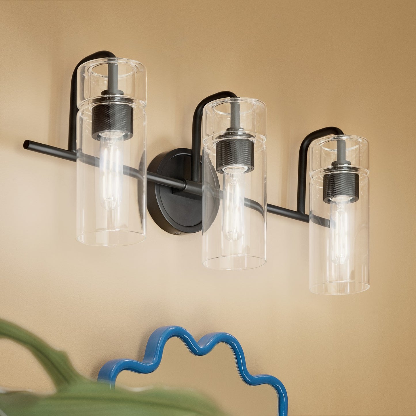 KICHLER 55252BK Niccol Three Light Bath