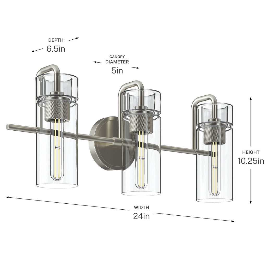 KICHLER 55252NI Niccol Three Light Bath