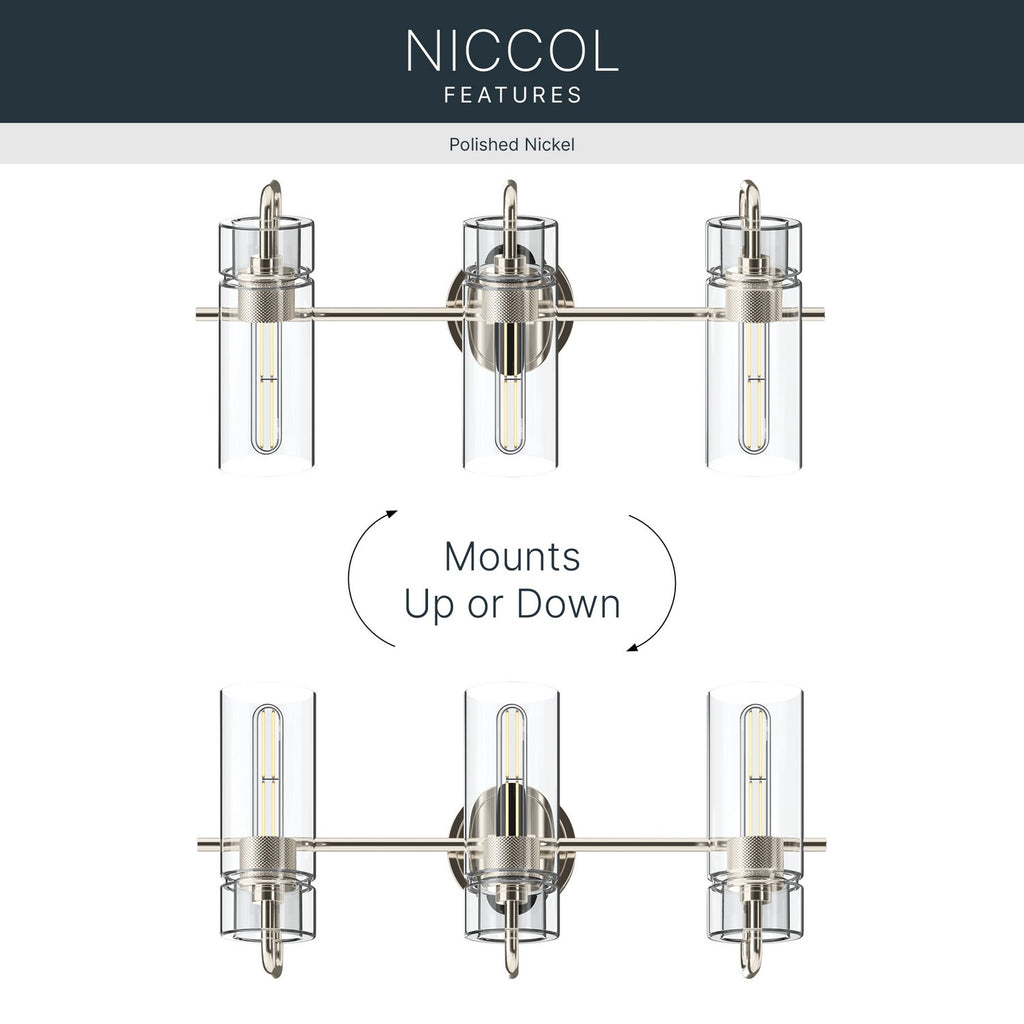 KICHLER 55252PN Niccol Three Light Bath