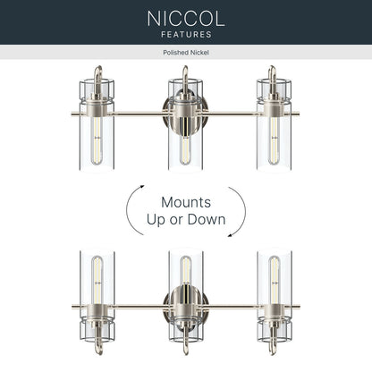 KICHLER 55252PN Niccol Three Light Bath