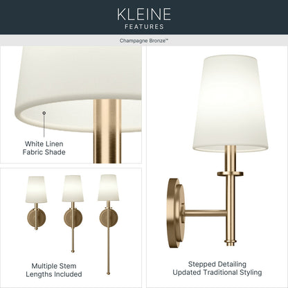 KICHLER 52808CPZ Kleine One Light Wall Sconce