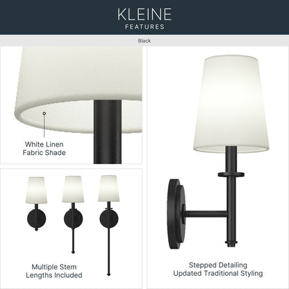 KICHLER 52808BK Kleine One Light Wall Sconce