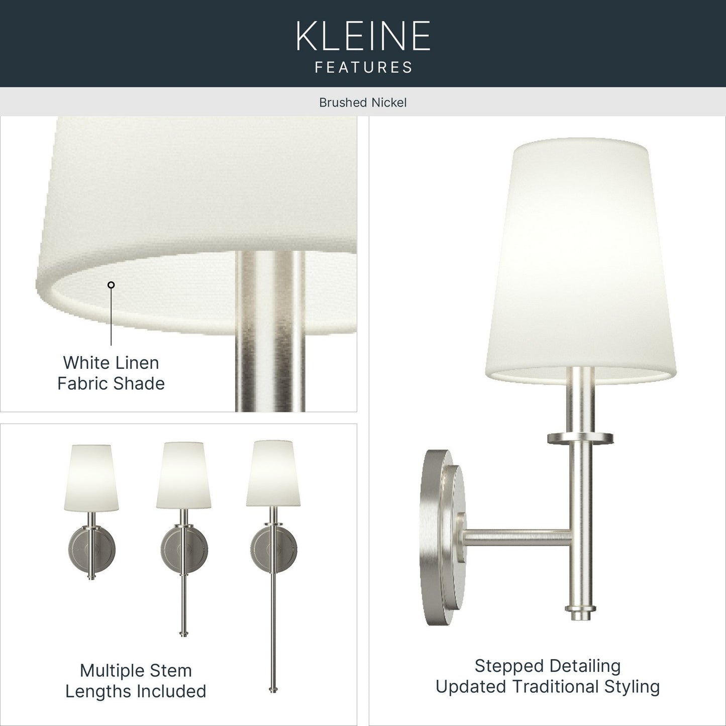 KICHLER 52808NI Kleine One Light Wall Sconce