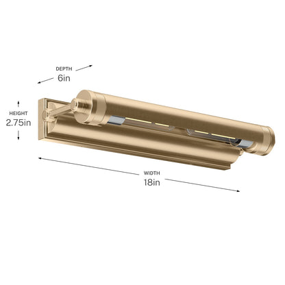 KICHLER 52814CPZ Kenton Two Light Picture Light