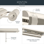 KICHLER 52814PN Kenton Two Light Picture Light