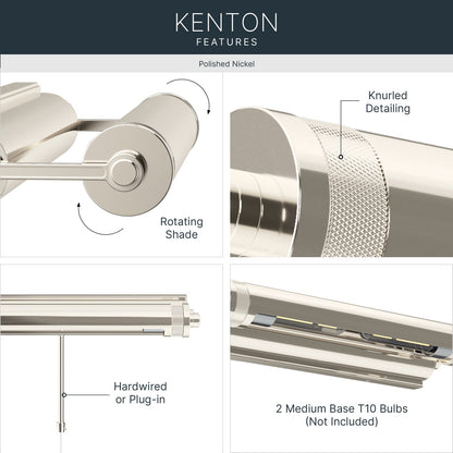 KICHLER 52814PN Kenton Two Light Picture Light