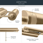KICHLER 52813CPZ Kenton One Light Picture Light