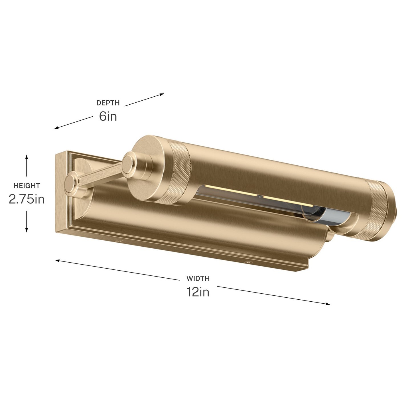 KICHLER 52813CPZ Kenton One Light Picture Light
