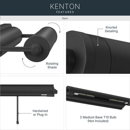 KICHLER 52815BK Kenton Two Light Picture Light